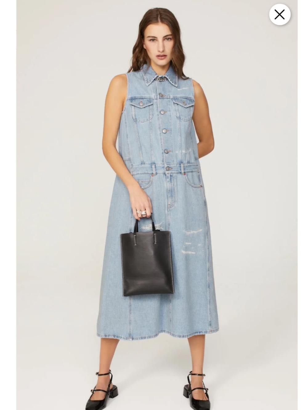 MM6 Maison Margiela Distressed Denim Dress, US Size: 4